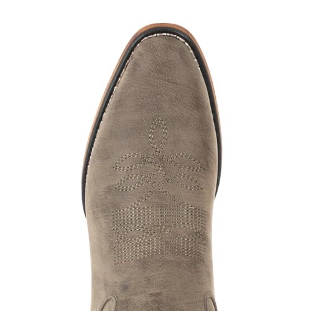 Women's Pointy Toe Mid Calf Western Cowgirl Boots with 2-Inch Heel - Picture 5 of 7